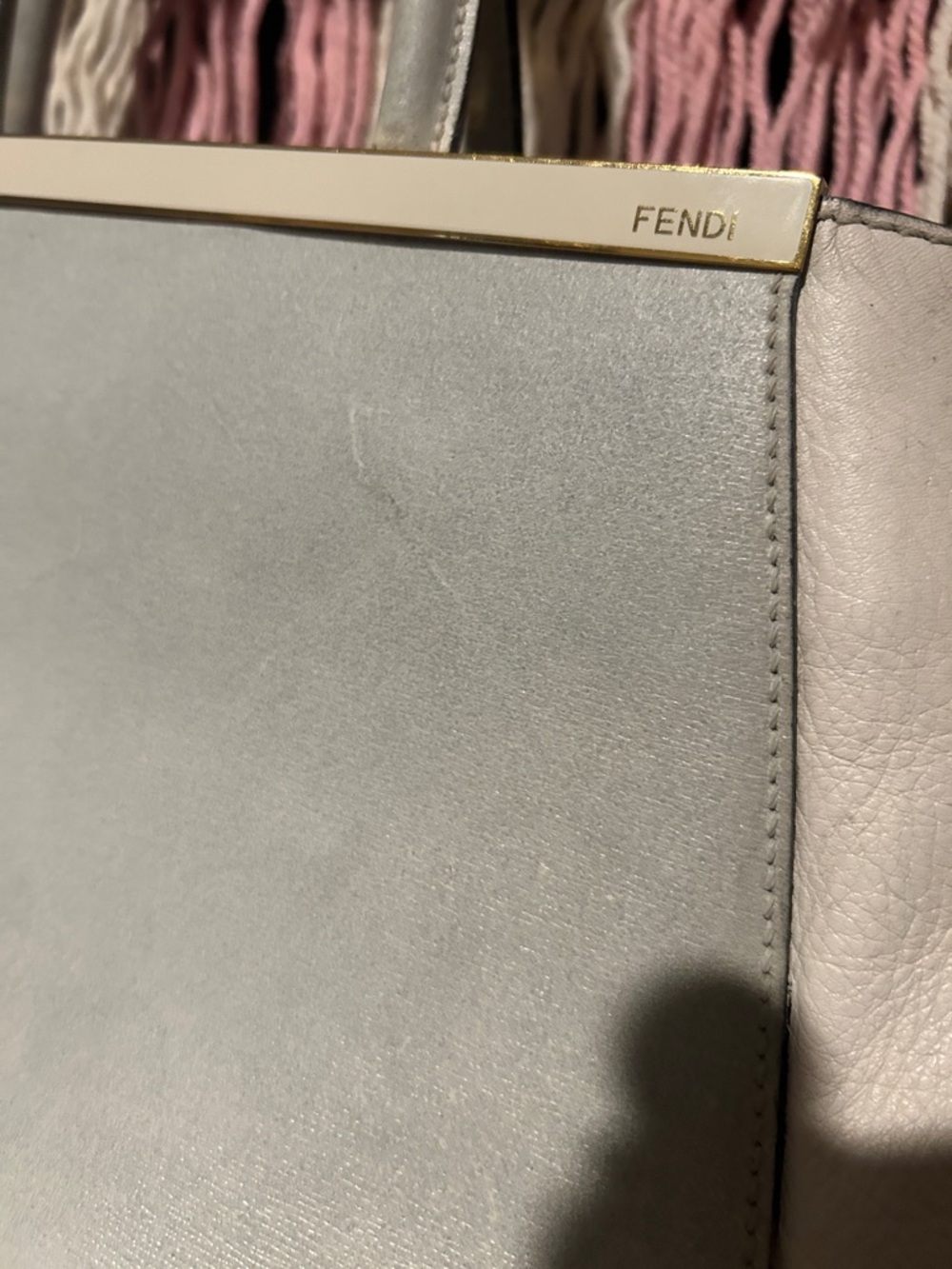 Fendi 2Jours white and rare mint green Medium Tote Bag - Picture 17 of 17